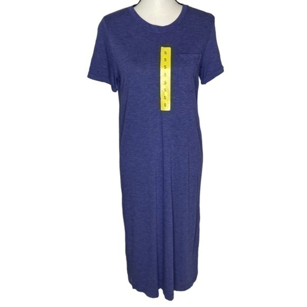 Jessica Simpson Finlee Shirt Dress Heather Blue‎ Violet Midi Casual Size Small